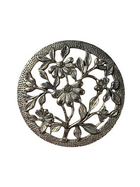 Princess House Vintage Potpourri Lid 3.15" Dia. Antiqued Pewter Tone